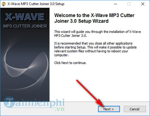 Cách cài đặt X-Wave MP3 Cutter Joiner