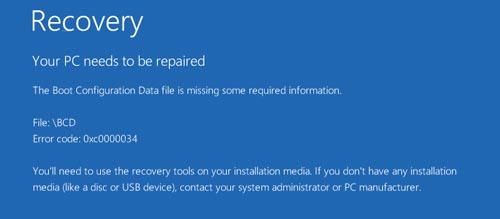 Hướng dẫn sửa lỗi 'Boot Configuration Data File is Missing' trên Windows 10