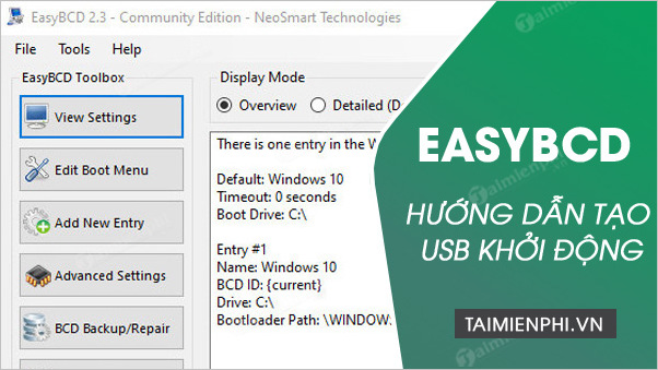 Cách tạo USB khởi động không cần Format bằng EasyBCD