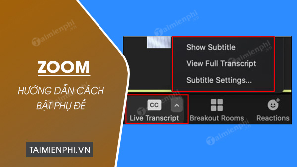 Cách bật phụ đề trên Zoom PC