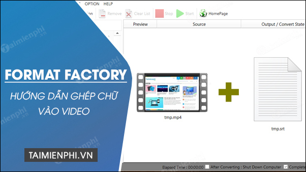 Cách chèn chữ vào video bằng Format Factory