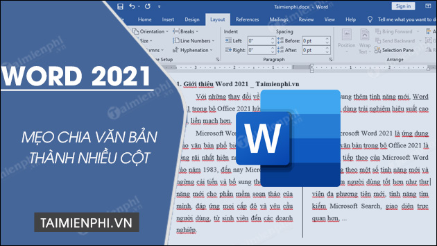 Cách chia văn bản thành nhiều cột trong Word 2021 nhanh chóng, đơn giản nhất