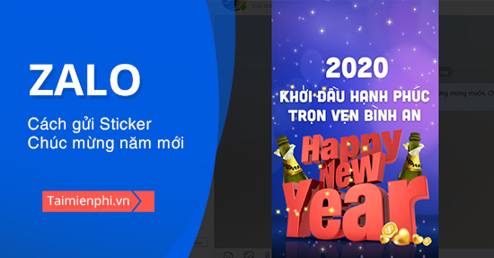 Cách gửi sticker Chúc mừng năm mới trên Zalo PC