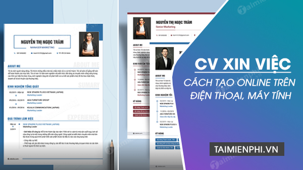 Cách làm CV xin việc online trên điện thoại, máy tính