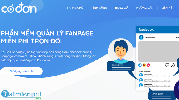 Codon.vn - Công cụ quản lý bán hàng Fanpage lý tưởng cho chủ Shop