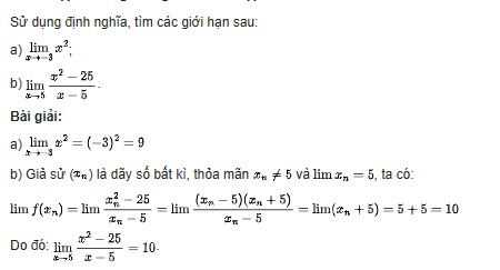 Giải toán lớp 11 trang 72 sách Cánh Diều tập 1, Giới hạn của hàm số