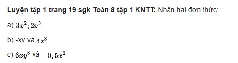 Giải toán lớp 8 trang 22, 23, 24 sách KNTT tập 1, Phép chia đa thức cho đơn thức