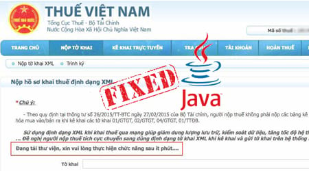 Sửa lỗi Java khi nộp thuế không chọn được tệp tờ khai