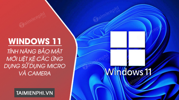 Tính năng bảo mật mới trên Windows 11 liệt kê các ứng dụng sử dụng micro và camera