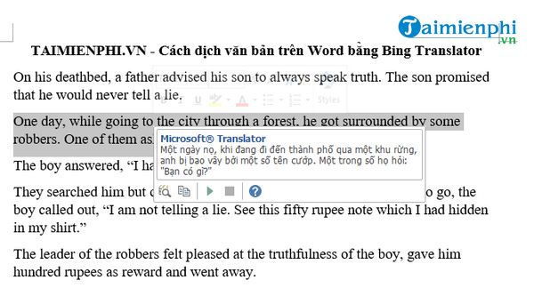 bing translator dich nhanh van ban tren word 6