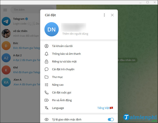 huong dan cai telegram tieng viet tren may tinh pc