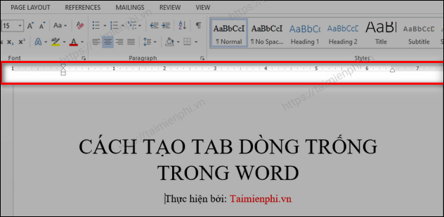 tao dong dau cham tab trong word