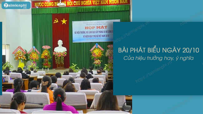 bai phat bieu 20/10 cua lanh dao