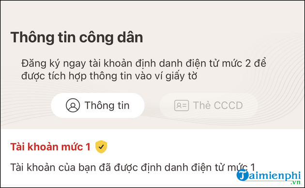 Khong dang ky duoc tai khoan muc 1 VNeID