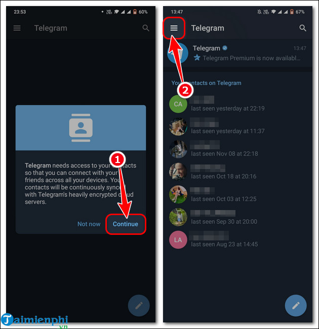 cach cai mat khau telegram dat password telegram tren Android