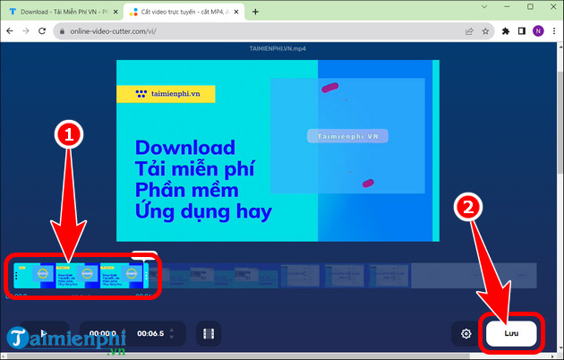 cach cat video online mien phi bang Online Video Cutter