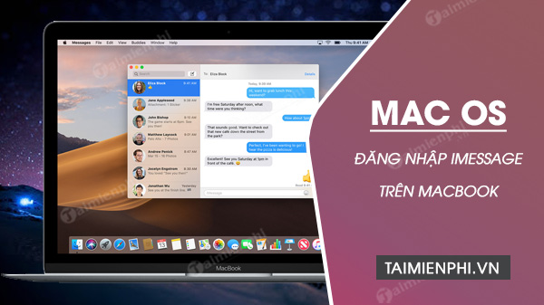 Cach dang nhap iMessage tren Macbook