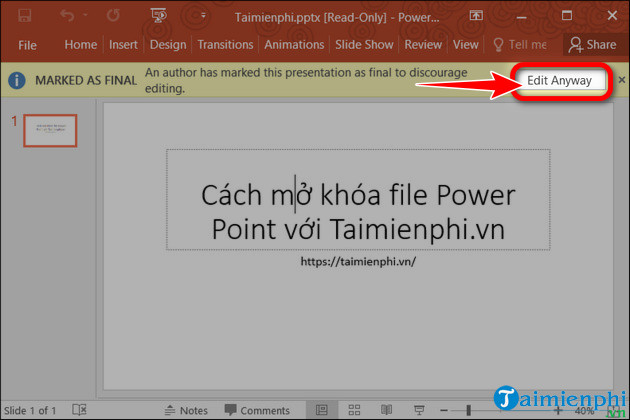 cach mo khoa file powerpoint tren pc