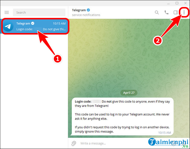 cach sao luu tin nhan trong telegram