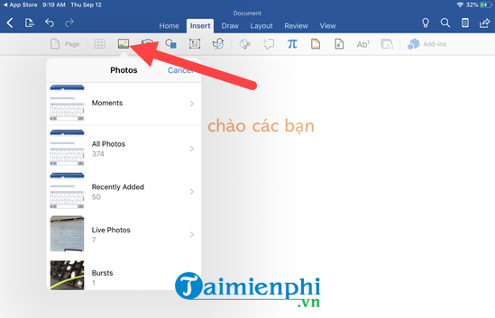 huong dan su dung word tren iphone mien phi