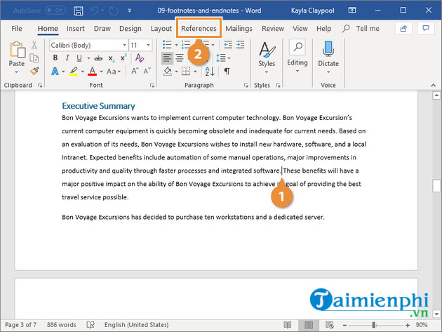 cach tao footnote trong word 365 don gian nhat