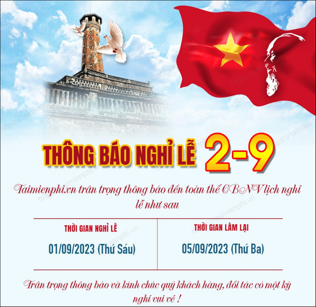 cach tao banner thong bao nghi le quoc khanh 2/9 dep nhat