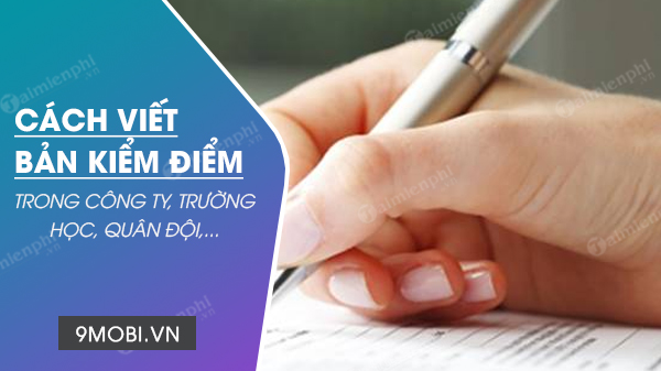 cach viet ban kiem diem