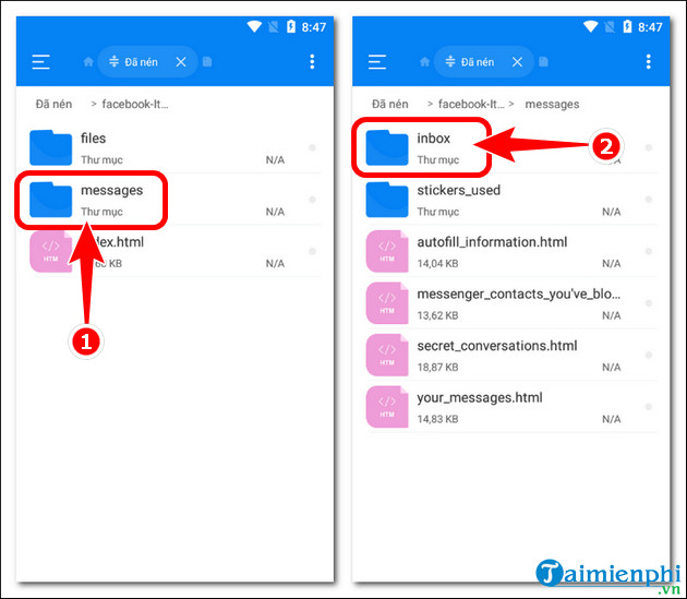 cach xem tin nhan da thu hoi tren facebook messenger