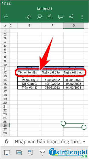 cach xoa dinh dang bang trong excel tren android, iphone