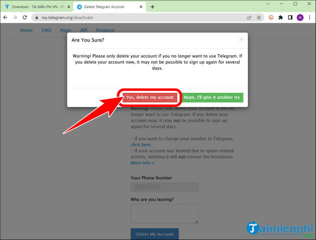 cach xoa tai khoan telegram ngay lap tuc