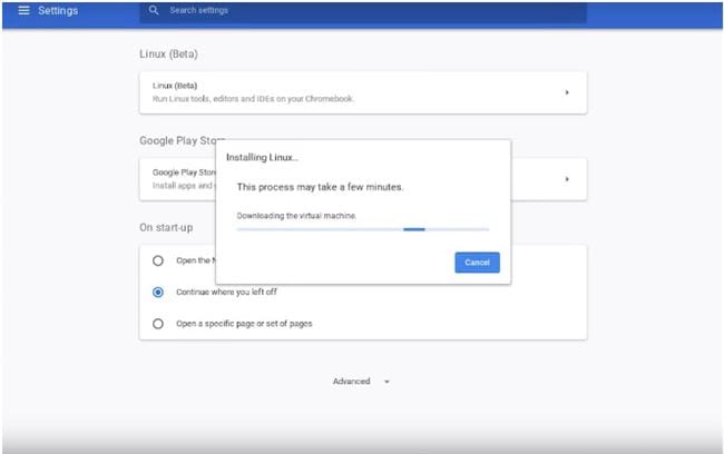 cai dat ung dung linux tren chrome os 2