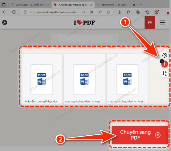 chuyen word sang pdf online tren may tinh 2