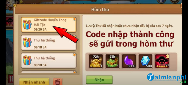 code huyen thoai hai tac 7