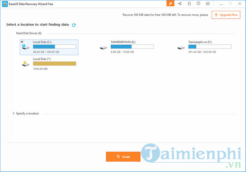 khoi phuc du lieu bang easeus data recovery wizard