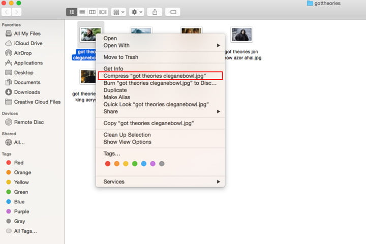 tao file zip trong mac os x don gian 2