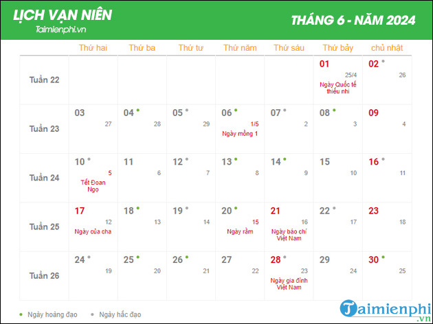 xem lich am duong 2024 thang 6
